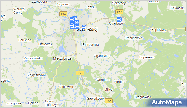 mapa Ogartówko, Ogartówko na mapie Targeo