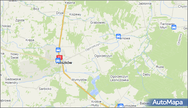 mapa Ogorzelczyn, Ogorzelczyn na mapie Targeo