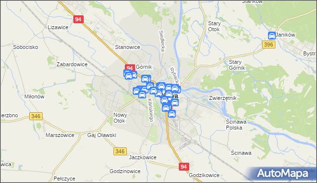 mapa Oława, Oława na mapie Targeo