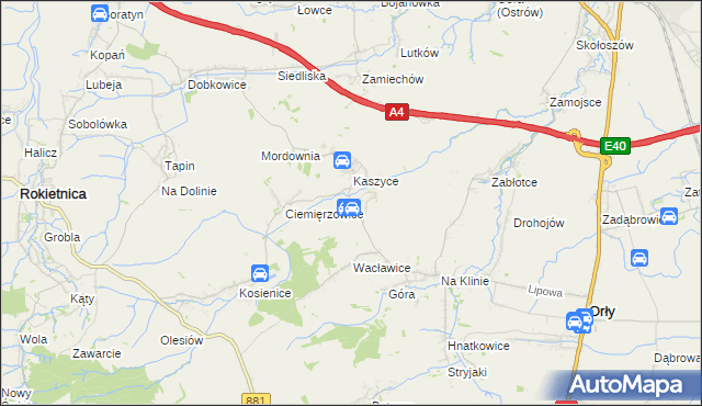 mapa Olszynka gmina Orły, Olszynka gmina Orły na mapie Targeo