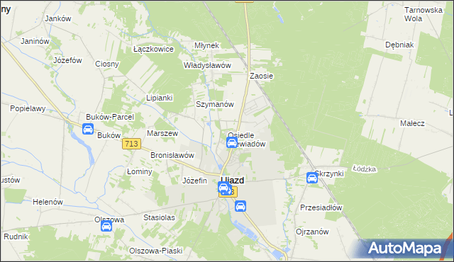 mapa Osiedle Niewiadów, Osiedle Niewiadów na mapie Targeo