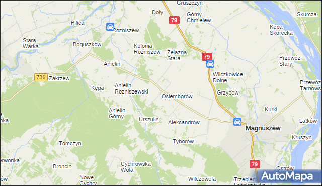 mapa Osiemborów, Osiemborów na mapie Targeo