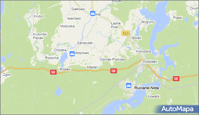 mapa Osiniak-Piotrowo, Osiniak-Piotrowo na mapie Targeo