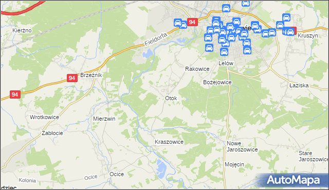 mapa Otok gmina Bolesławiec, Otok gmina Bolesławiec na mapie Targeo