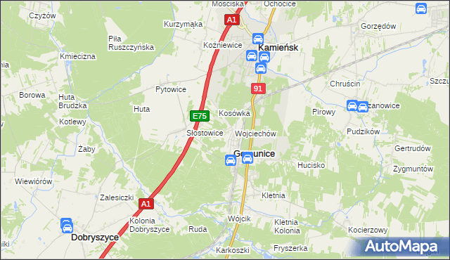 mapa Paciorkowizna, Paciorkowizna na mapie Targeo