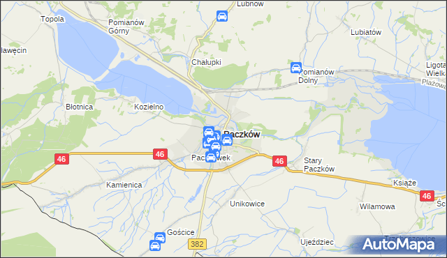 mapa Paczków powiat nyski, Paczków powiat nyski na mapie Targeo