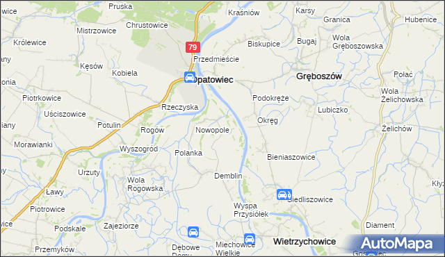 mapa Pałuszyce, Pałuszyce na mapie Targeo