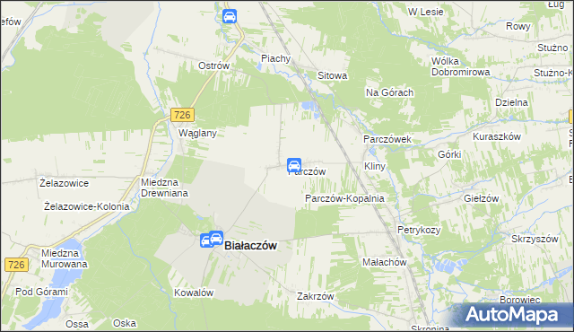 mapa Parczów, Parczów na mapie Targeo