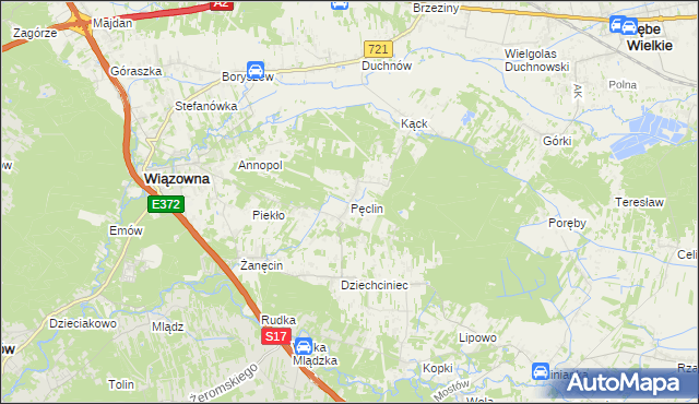 mapa Pęclin, Pęclin na mapie Targeo