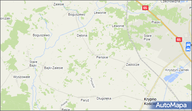 mapa Peńskie, Peńskie na mapie Targeo