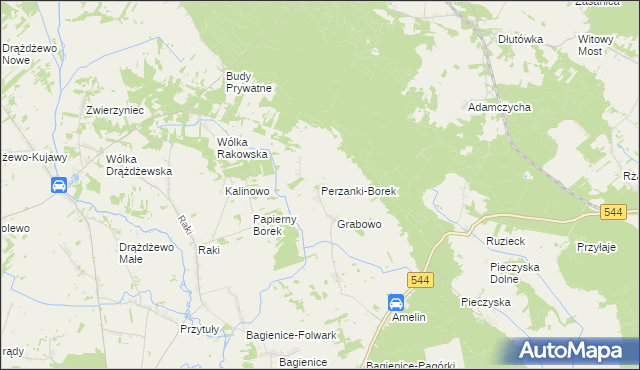 mapa Perzanki-Borek, Perzanki-Borek na mapie Targeo