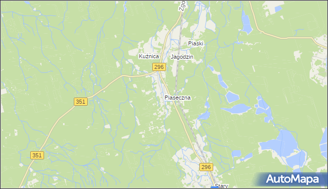 mapa Piaseczna, Piaseczna na mapie Targeo
