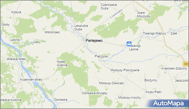 mapa Pieczyski, Pieczyski na mapie Targeo