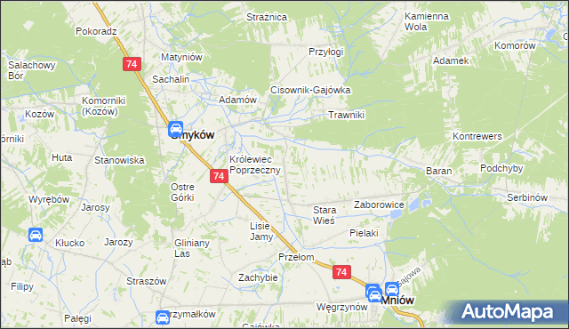 mapa Pieradła, Pieradła na mapie Targeo