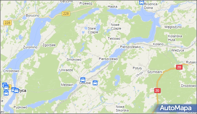 mapa Pierszczewo, Pierszczewo na mapie Targeo