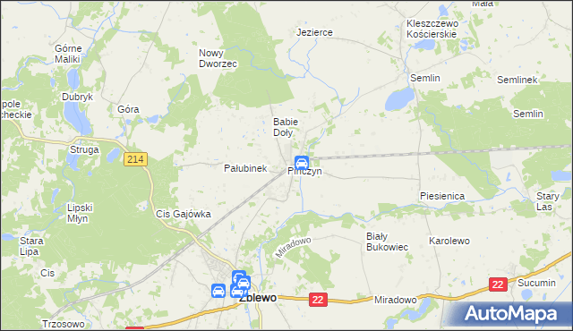 mapa Pinczyn, Pinczyn na mapie Targeo