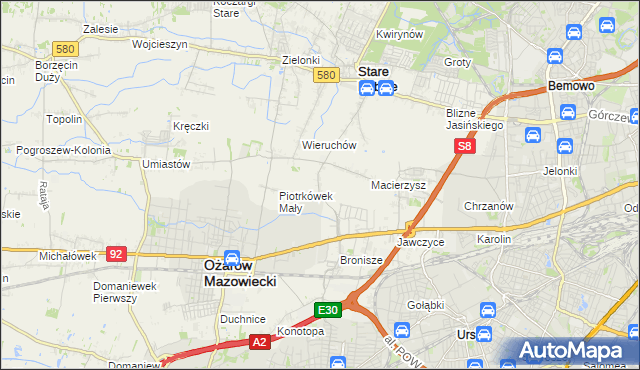 mapa Piotrkówek Duży, Piotrkówek Duży na mapie Targeo