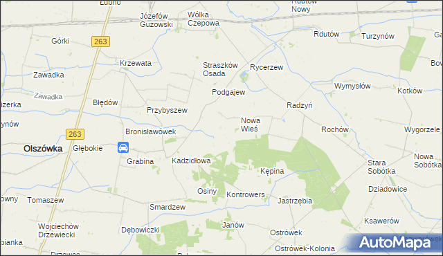 mapa Piotrkówek gmina Grabów, Piotrkówek gmina Grabów na mapie Targeo