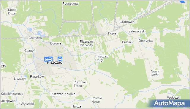 mapa Piszczac Drugi, Piszczac Drugi na mapie Targeo