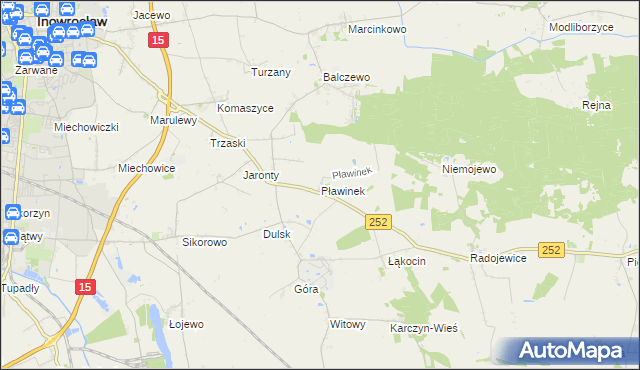 mapa Pławinek, Pławinek na mapie Targeo