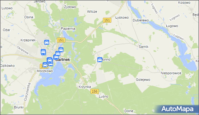 mapa Płonno, Płonno na mapie Targeo