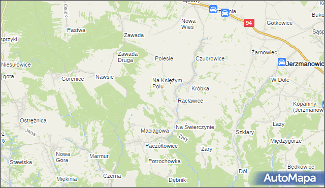 mapa Pod Skałą gmina Jerzmanowice-Przeginia, Pod Skałą gmina Jerzmanowice-Przeginia na mapie Targeo
