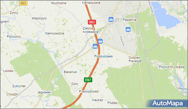 mapa Poddubówek, Poddubówek na mapie Targeo