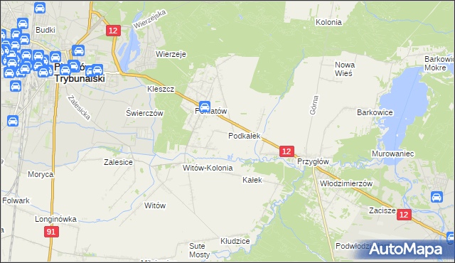 mapa Podkałek, Podkałek na mapie Targeo