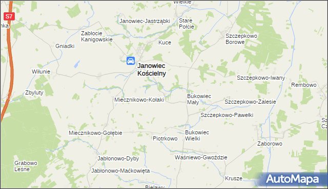 mapa Pokrzywnica Wielka, Pokrzywnica Wielka na mapie Targeo