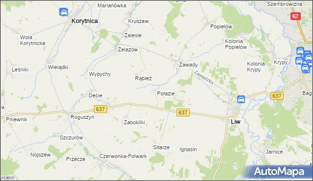 mapa Połazie, Połazie na mapie Targeo