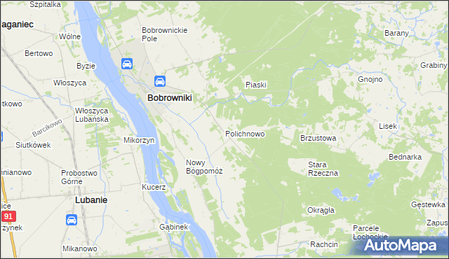 mapa Polichnowo, Polichnowo na mapie Targeo