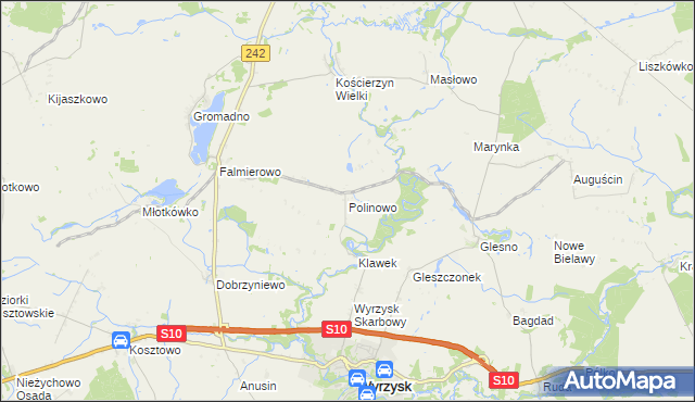 mapa Polinowo, Polinowo na mapie Targeo