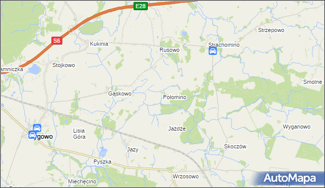 mapa Połomino, Połomino na mapie Targeo