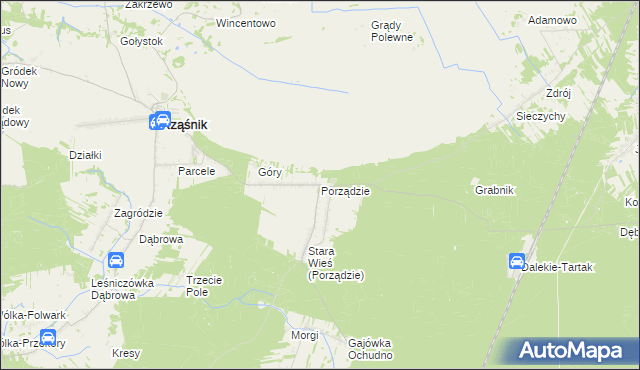 mapa Porządzie, Porządzie na mapie Targeo