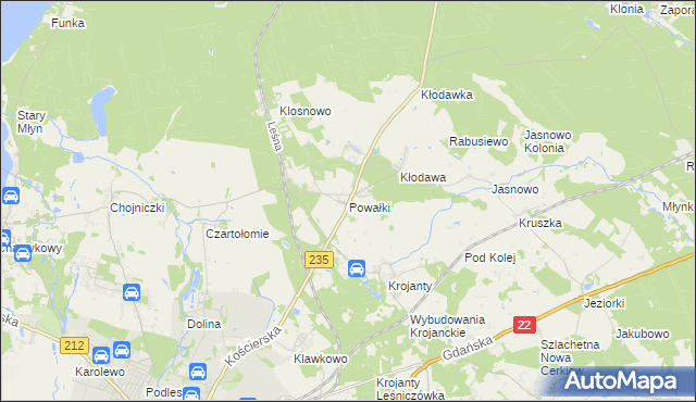 mapa Powałki, Powałki na mapie Targeo