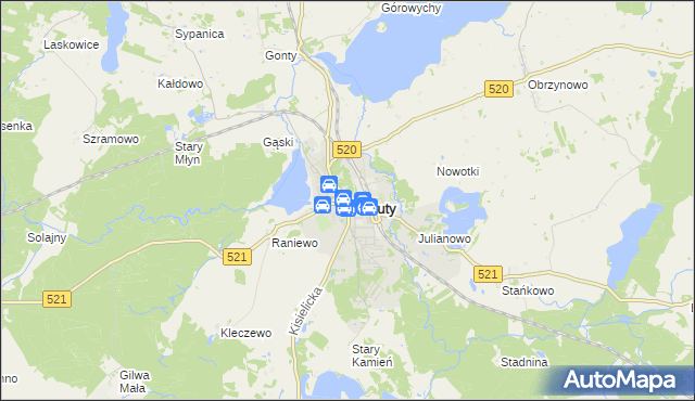 mapa Prabuty powiat kwidzyński, Prabuty powiat kwidzyński na mapie Targeo