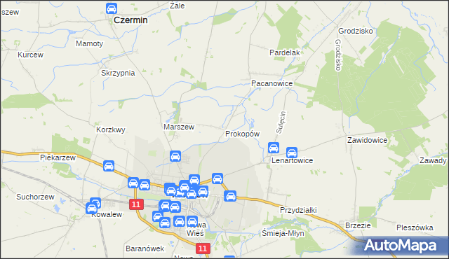 mapa Prokopów, Prokopów na mapie Targeo