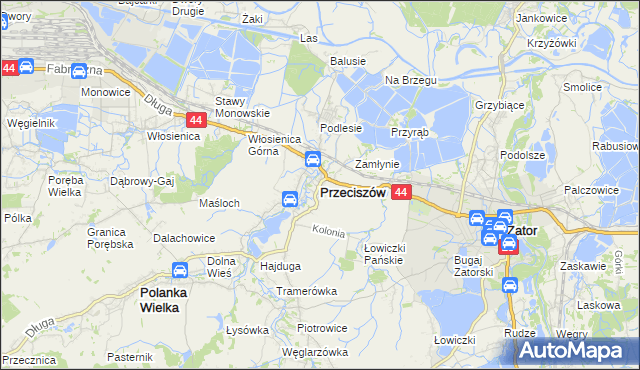 mapa Przeciszów, Przeciszów na mapie Targeo