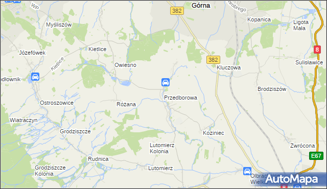 mapa Przedborowa, Przedborowa na mapie Targeo