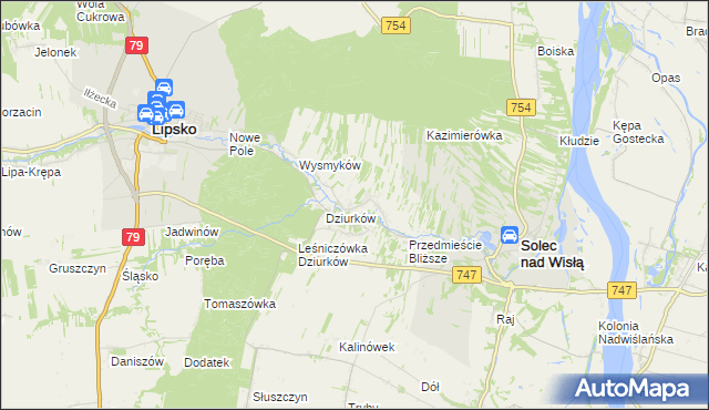 mapa Przedmieście Dalsze, Przedmieście Dalsze na mapie Targeo