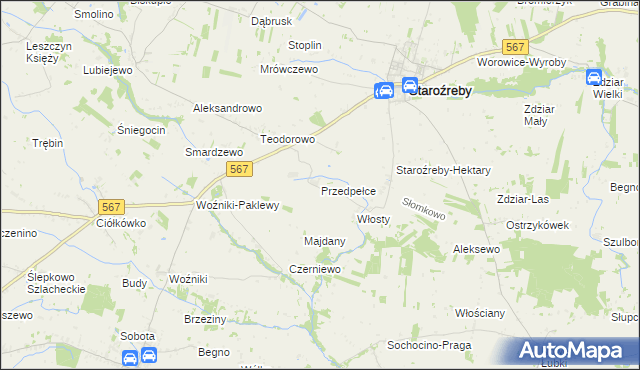 mapa Przedpełce, Przedpełce na mapie Targeo