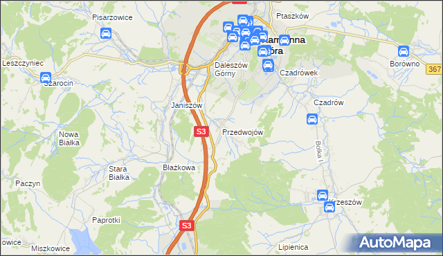 mapa Przedwojów, Przedwojów na mapie Targeo