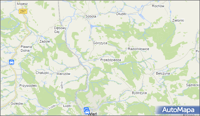 mapa Przeździedza, Przeździedza na mapie Targeo