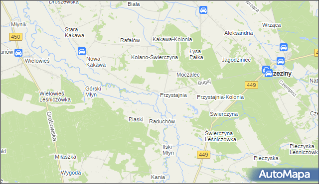 mapa Przystajnia, Przystajnia na mapie Targeo