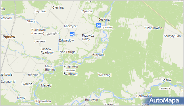 mapa Przywóz, Przywóz na mapie Targeo