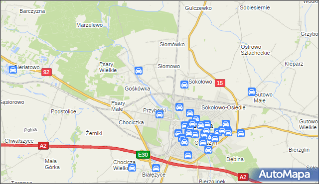 mapa Psary Polskie, Psary Polskie na mapie Targeo