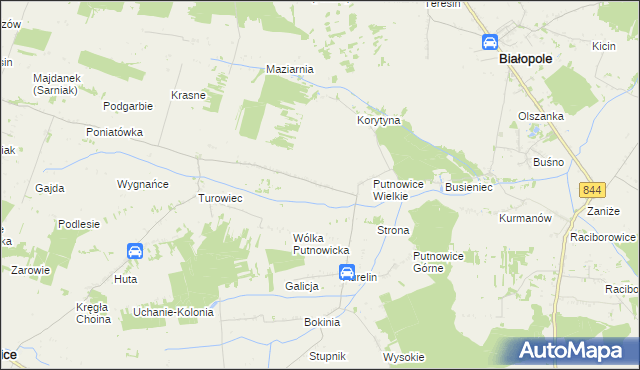 mapa Putnowice-Kolonia, Putnowice-Kolonia na mapie Targeo