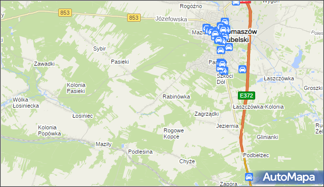 mapa Rabinówka, Rabinówka na mapie Targeo