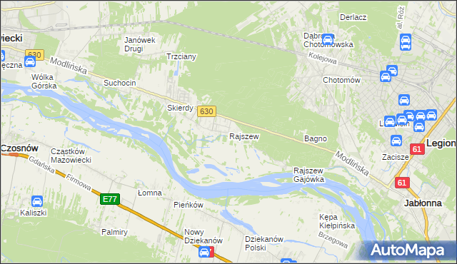 mapa Rajszew, Rajszew na mapie Targeo