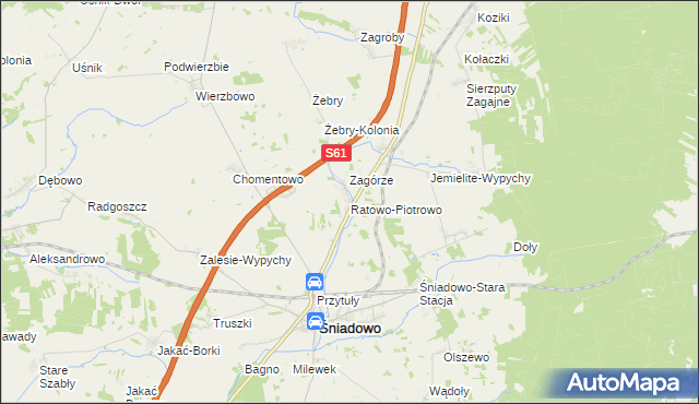 mapa Ratowo-Piotrowo, Ratowo-Piotrowo na mapie Targeo